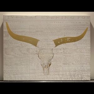 Southwest/Western Canvass Print . White, Gold and Grey- Excellent Condition